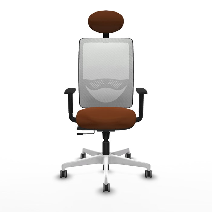 PIQUERAS Y CRESPO Silla de oficina Zulema con mecanismo Sincro/Traslack, Marrón y Blanco PIQUERAS Y CRESPO Silla de oficina Zulema con mecanismo Sincro/Traslack, Marrón y Blanco