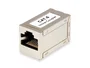 Equip 121179 Adaptador RJ-45 Cat6 Hembra-Hembra Apantallado, Conectores Chapados en Oro, Color Plata