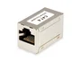 Equip 121179 Adaptador RJ-45 Cat6 Hembra-Hembra Apantallado, Conectores Chapados en Oro, Color Plata
