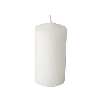 PAPSTAR Vela pilar blanca de 11.5 cm, pack de 6 unidades