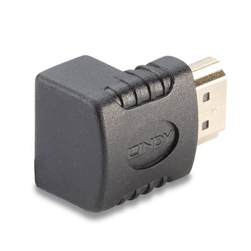 Lindy Adaptador HDMI Macho a Hembra 41086, Negro, Convierte Conector HDMI Macho en Hembra