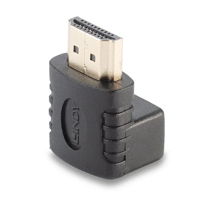 Lindy 41086 Adaptador HDMI Macho a Hembra, Cambiador de Género con Contactos Chapados en Oro, Negro