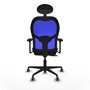 PIQUERAS Y CRESPO Silla de oficina Jorquera con mecanismo Sincro/Traslack, Azul y Negro