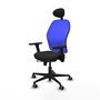 PIQUERAS Y CRESPO Silla de oficina Jorquera con mecanismo Sincro/Traslack, Azul y Negro