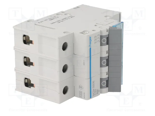 HAGER Interruptor magnetotérmico MCN320E 20A 3 polos 6kA