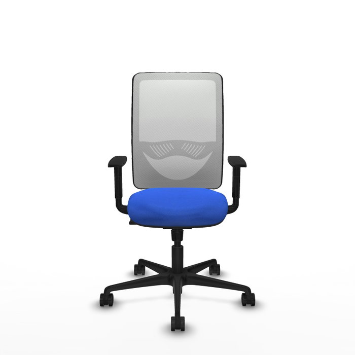 PIQUERAS Y CRESPO Silla de oficina Zulema con mecanismo Sincro, Azul y Blanco