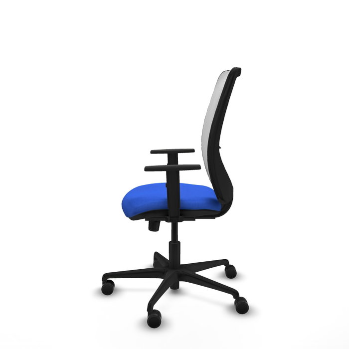 PIQUERAS Y CRESPO Silla de oficina Zulema con mecanismo Sincro, Azul y Blanco