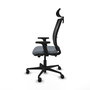 PIQUERAS Y CRESPO Silla de oficina Haches Gris con Mecanismo Sincro/Traslack