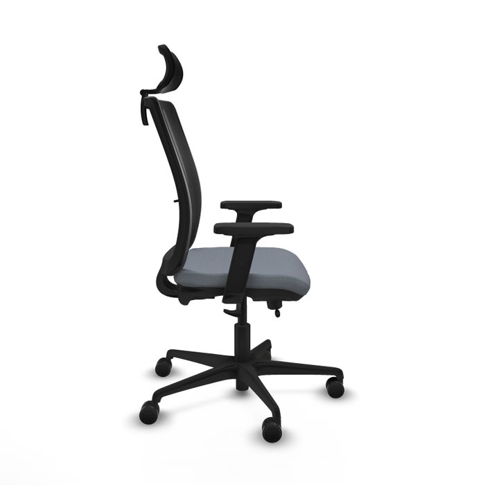 PIQUERAS Y CRESPO Silla de oficina Haches Gris con Mecanismo Sincro/Traslack