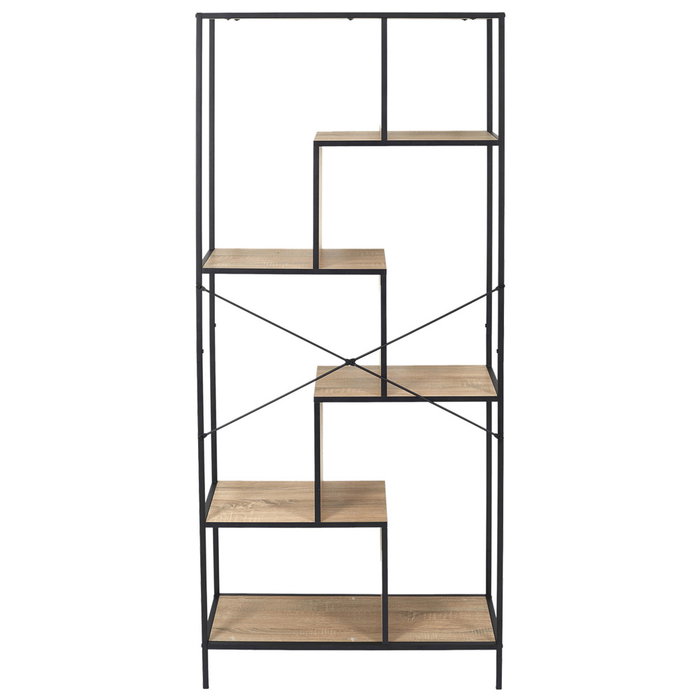 Home Deco Factory Estantería Edison 80x30x180 cm Negro