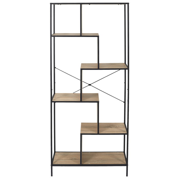Home Deco Factory Estantería Edison 80x30x180 cm Negro