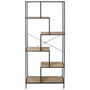 Home Deco Factory Estantería Edison 80x30x180 cm Negro
