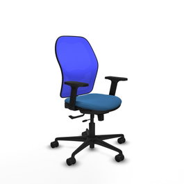 PIQUERAS Y CRESPO Silla de oficina Jorquera Azul con mecanismo Sincro/Traslack