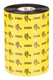 Zebra 3400 Wax-Resin Cinta Térmica 102mm x 450m Negro