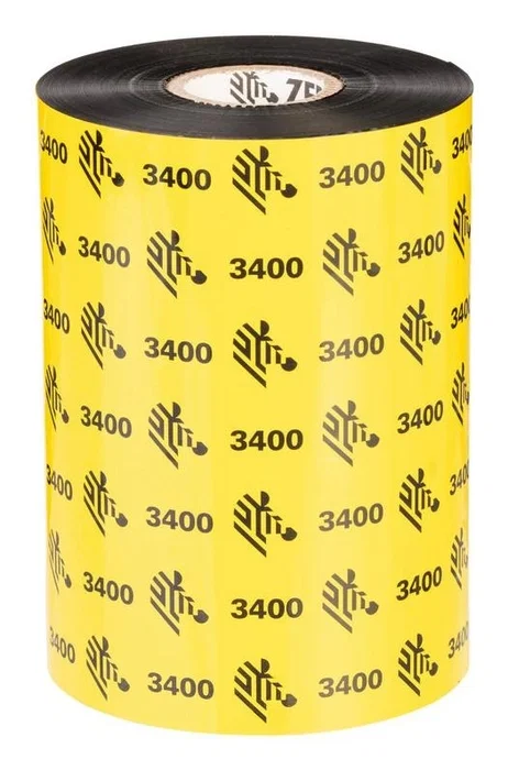 Zebra 3400 Wax-Resin Cinta Térmica 102mm x 450m Negro Zebra 3400 Wax-Resin Cinta Térmica 102mm x 450m Negro