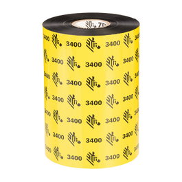 Zebra 3400 - Cinta térmica de cera/resina 102mm x 450m para impresora de etiquetas