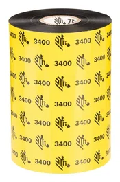 Zebra 3400 Wax-Resin Cinta Térmica 102mm x 450m Negro