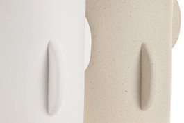 DKD Home Decor Jarrón Blanco Crema Porcelana 15.5 x 18.5 x 15.5 cm (4 Unidades)