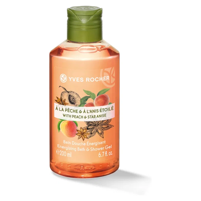 Yves Rocher Gel de Ducha Energizante Peach Star Anise 200 ml Yves Rocher Gel de Ducha Energizante Peach Star Anise 200 ml