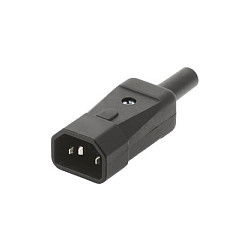Bachmann Kaltgerätestecker sw Conector de alimentación Negro