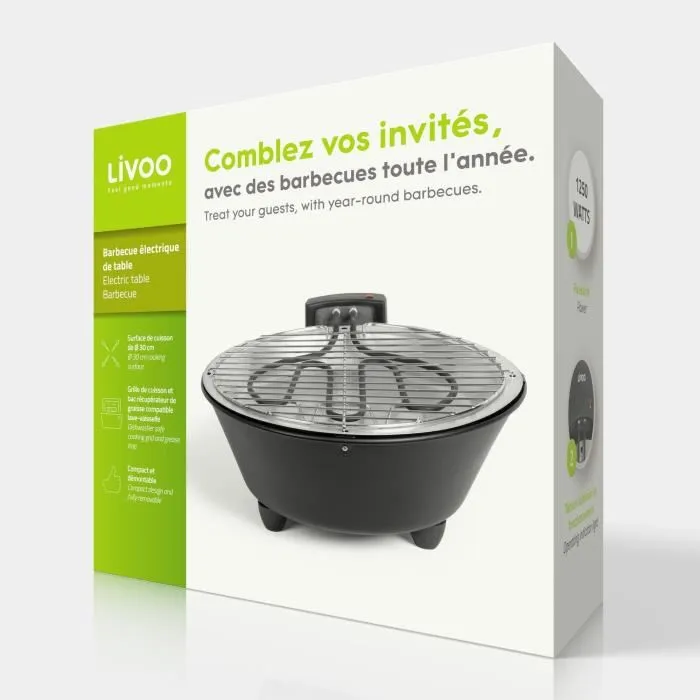 Livoo Barbacoa de mesa eléctrica Livoo Barbacoa de mesa eléctrica