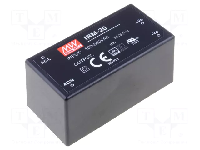 MEAN WELL IRM-20-3.3 Convertidor AC/DC 14,85W 3,3V DC MEAN WELL IRM-20-3.3 Convertidor AC/DC 14,85W 3,3V DC