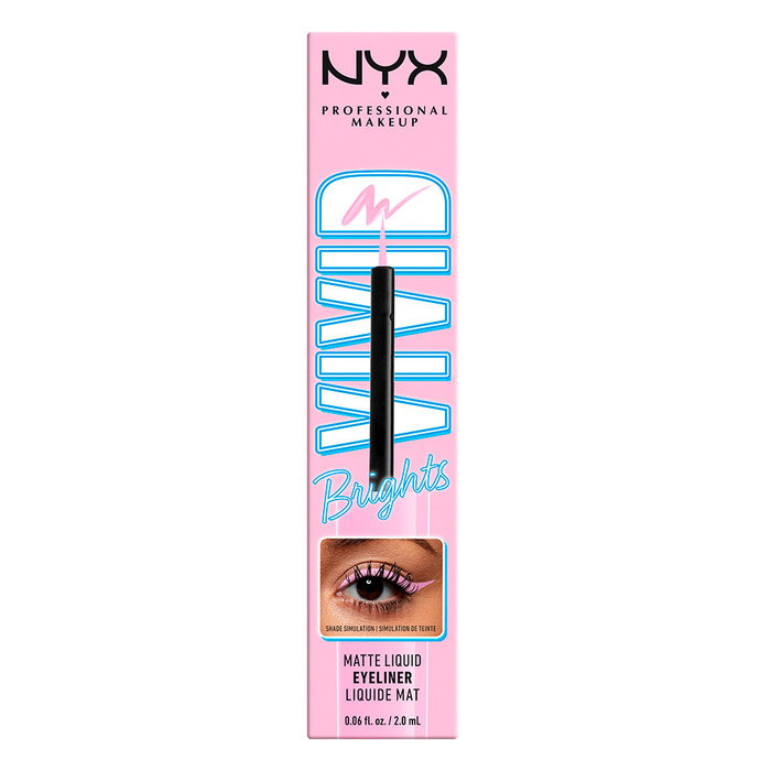 Nyx Professional Make Up Delineador Líquido Vivid Bright #07-sneaky pink Alta Pigmentación Larga Duración Resistente al Agua 2 ml