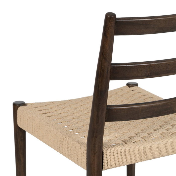 Ixia Silla de Salón Marrón Madera y Fibra