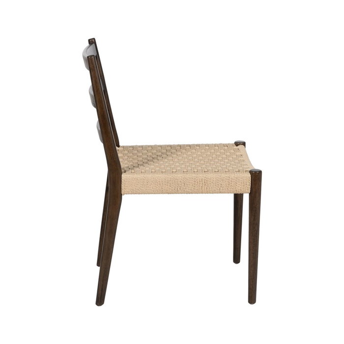 Ixia Silla de Salón Marrón Madera y Fibra