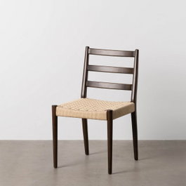 Ixia Silla de Salón Marrón Madera y Fibra