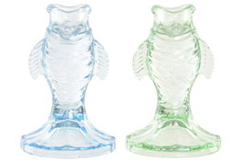 DKD Home Decor Candelabro Mediterraneo Cnacc 26 Azul Verde 8 x 12.3 x 8 cm (4 Unidades)