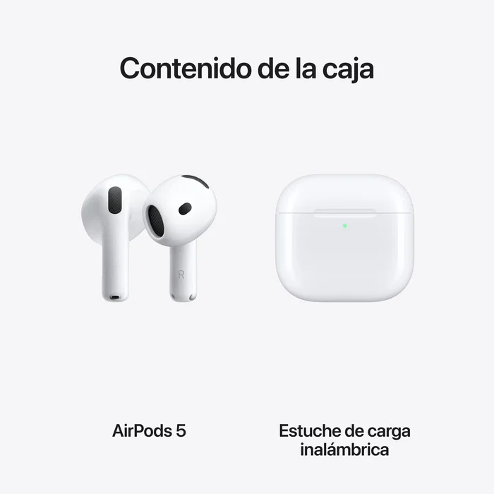 Apple AirPods 5 con estuche de carga inalámbrica, Blanco