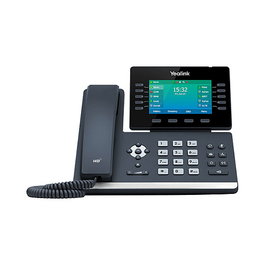 Yealink SIP-T54W Teléfono IP VoIP, 10 líneas, pantalla LCD 4.3", WiFi, Bluetooth, PoE, Negro, con auricular y base