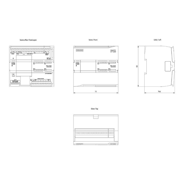 Siemens 6ES7214-1AG40-0XB0 SIMATIC S7-1200 CPU 1214C Kompakt-CPU DC/DC/DC