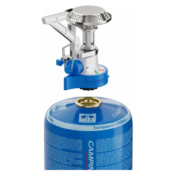 CAMPINGAZ Twister Connect PZ Hornillo de Gas, 2900 W, Encendido Piezoeléctrico, 1 Zona, Azul y Acero Inoxidable, 2227139