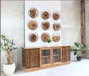 DKD Home Decor Escultura de Pared de Raíz de Teca Reciclada y Hierro 41x6x41 cm