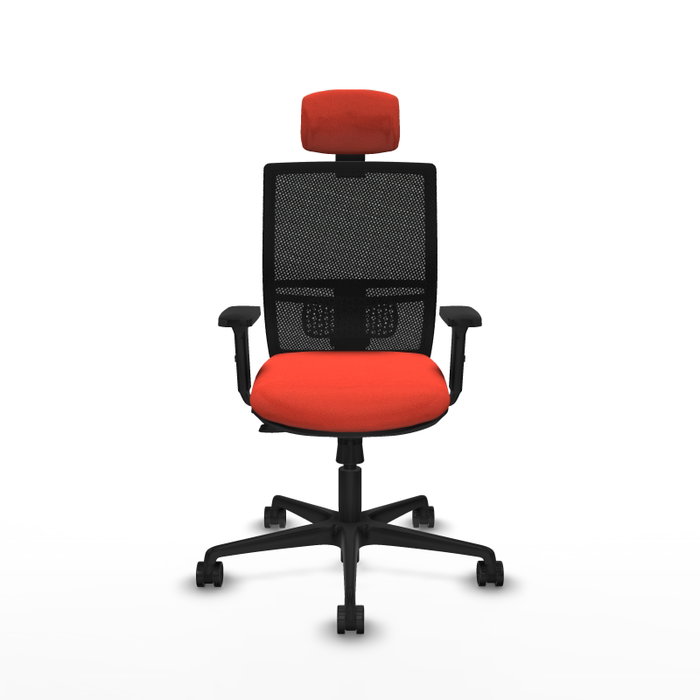 PIQUERAS Y CRESPO Silla de oficina Yunquera con mecanismo Sincro/Traslack, Naranja oscuro y Negro PIQUERAS Y CRESPO Silla de oficina Yunquera con mecanismo Sincro/Traslack, Naranja oscuro y Negro