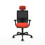 PIQUERAS Y CRESPO Silla de oficina Yunquera con mecanismo Sincro/Traslack, Naranja oscuro y Negro