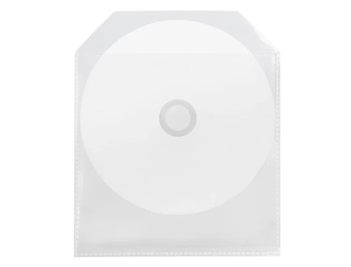 Q-connect Sobre para CD/DVD de polipropileno con solapa, pack de 50 unidades