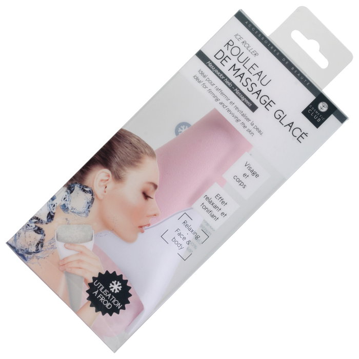 Cosmetic Club Rodillo Hielo Masajeador para Cara y Cuerpo, Reafirmante y Revitalizante de Piel