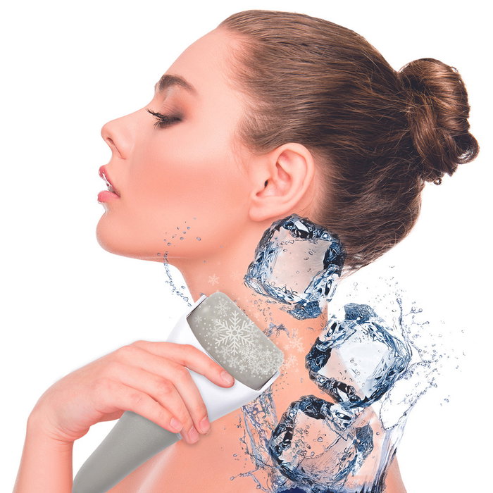 Cosmetic Club Rodillo Hielo Masajeador para Cara y Cuerpo, Reafirmante y Revitalizante de Piel