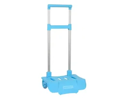 Carro portamochilas plegable celeste 300x230x525 mm