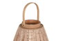 DKD Home Decor Portavelas de Madera y Lino Marrón 40x40x70 cm