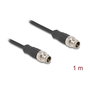 DeLOCK Cable de red M12 codificado X 8 pin macho a macho 1 m Negro