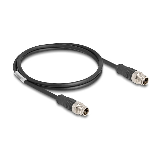 DeLOCK Cable de red M12 codificado X 8 pin macho a macho 1 m Negro DeLOCK Cable de red M12 codificado X 8 pin macho a macho 1 m Negro