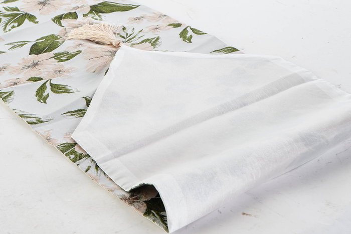 Camino Mesa Shabby DKD Home Decor Amarillo Verde 180 x 30 cm (6 Unidades)