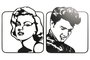 DKD Home Decor Decoración de Pared Metal Elvis Surtido de 2