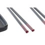 DKD Home Decor Set de Sushi Oriental Negro de 7 Piezas en Gres y Bambú