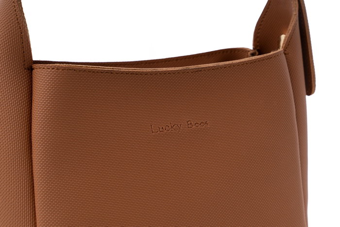 Lucky Bees 1297 Bolso de Cuero de Polivinilo Bronceado para Mujer, Elegante y Versátil, 22x11x19 cm Lucky Bees 1297 Bolso de Cuero de Polivinilo Bronceado para Mujer, Elegante y Versátil, 22x11x19 cm
