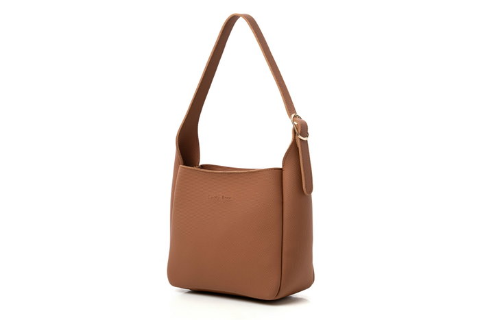 Lucky Bees 1297 Bolso de Cuero de Polivinilo Bronceado para Mujer, Elegante y Versátil, 22x11x19 cm Lucky Bees 1297 Bolso de Cuero de Polivinilo Bronceado para Mujer, Elegante y Versátil, 22x11x19 cm